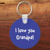 私はおじいちゃんのことが大好き キーホルダー (正面)