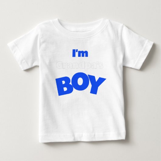 私はおじいちゃんの少年 ベビーTシャツ (正面)