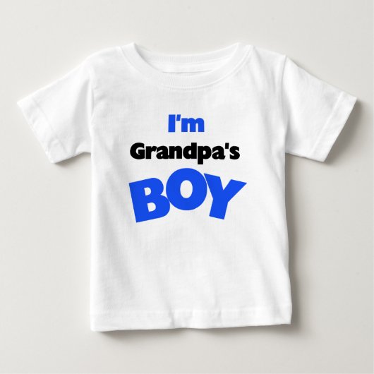 私はおじいちゃんの少年 ベビーTシャツ (正面)