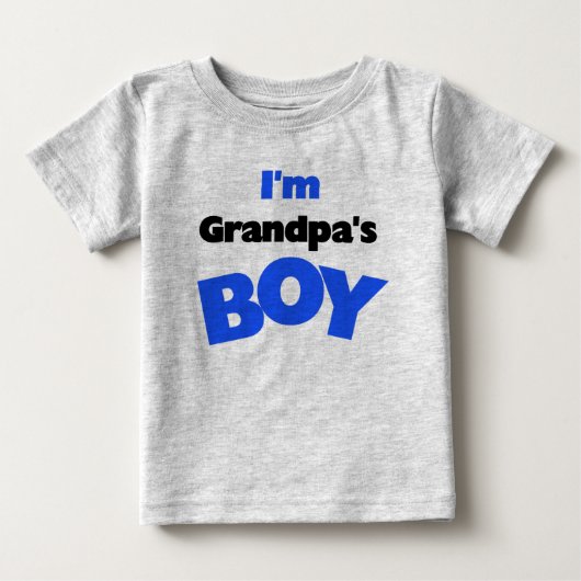 私はおじいちゃんの少年 ベビーTシャツ (正面)