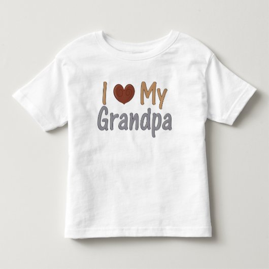 私はおじいちゃんのTシャツが大好き トドラーTシャツ (正面)