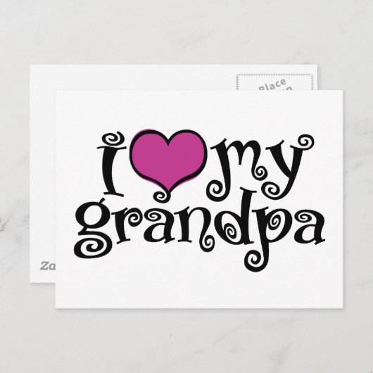 私はおじいちゃんを愛している ポストカード (正面/裏面)