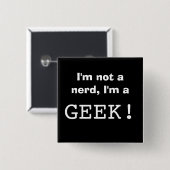 私はおたく、私ですギークではないです! 缶バッジ (正面&裏面)