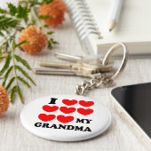 私はおばあちゃんが大好き キーホルダー (側面)