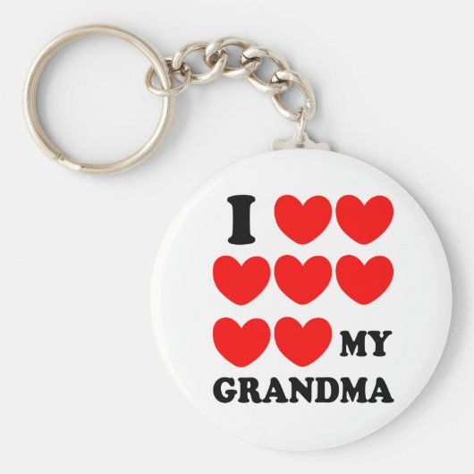 私はおばあちゃんが大好き キーホルダー (正面)