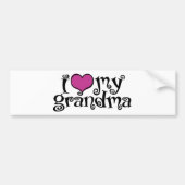 私はおばあちゃんが大好き バンパーステッカー (正面)