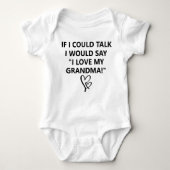 私はおばあちゃんが大好き ベビーボディスーツ (正面)
