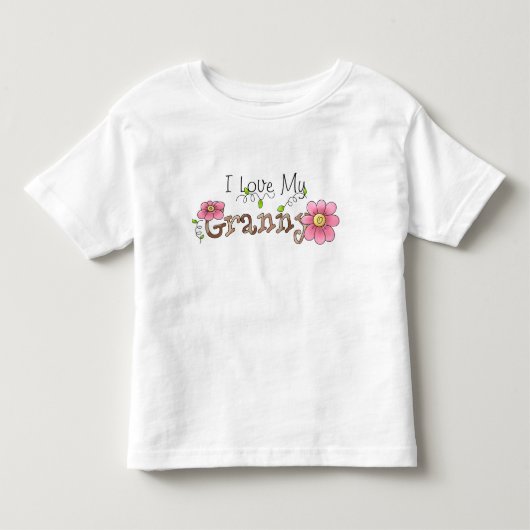 私はおばあちゃんが大好き、幼児用シャツ トドラーTシャツ (正面)