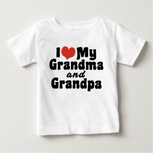 私はおばあちゃんとおじいちゃんが大好き ベビーTシャツ