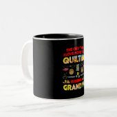 私はおばあちゃんのキルティングよりも大好き ツートーンマグカップ (正面左)