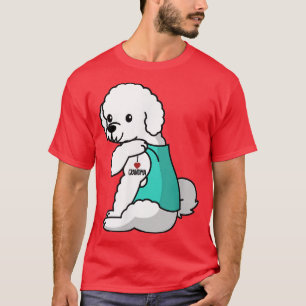 私はおばあちゃんのタトゥビコンフリーズ犬が大好き Tシャツ