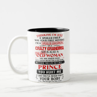 私はおばあちゃんの甘えの孫熱狂するです ツートーンマグカップ