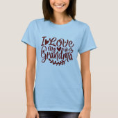 私はおばあちゃんタイポグラフィ Tシャツ (正面)