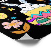 私はおばあちゃんバニーハッピーイースターデイ女性ラビ ポスター (角)