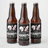 私はおばあちゃんバニー・イースター家族のマッチング ビールラベル (ボトル)