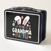 私はおばあちゃんバニー・イースター家族のマッチング メタルランチボックス (正面)