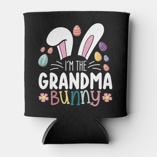 私はおばあちゃんバニー・イースター家族のマッチング 缶クーラー (正面)