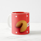 私はおばあちゃんフォーチュンクッキーマグ大好き ツートーンマグカップ (正面左)