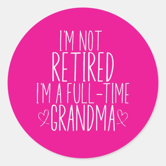 私はおばあちゃん退職したじゃないの ラウンドシール (正面)