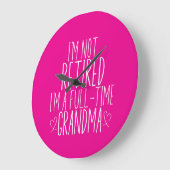 私はおばあちゃん退職したじゃないの ラージ壁時計 (傾斜)