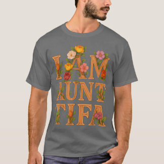 私はおばさんです 私は花の友達です Tシャツ