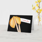 私はおみくじ入りクッキーカード愛します カード (黄色い花)