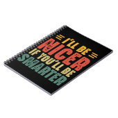 私はおもしろいあなたのもしより優しい頭が切れる ノートブック (左側)