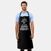 私はおもしろいあなたの超大国をグリルする エプロン (着用した状態)