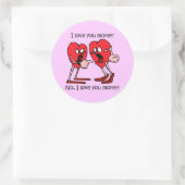 私はおもしろいあなたを愛している ラウンドシール (バッグ)