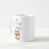 私はおもしろいお金のコーヒーマグに抵抗できない コーヒーマグカップ (正面左)