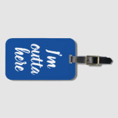 私はおもしろいここから出ている荷物タグ ラゲッジタグ (正面横)