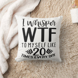 私はおもしろいささやく クッション