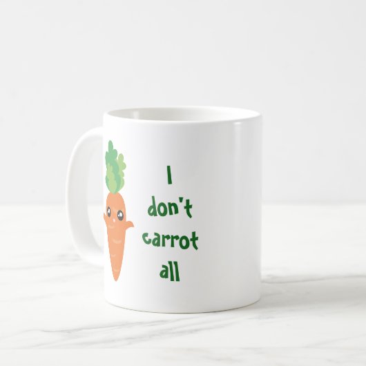 私はおもしろいすべてのフードプンユーモア漫画をニンジンしない コーヒーマグカップ (正面左)