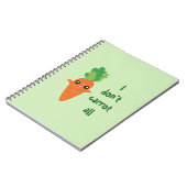 私はおもしろいすべてのフードプンユーモア漫画をニンジンしない ノートブック (左側)