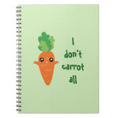 私はおもしろいすべてのフードプンユーモア漫画をニンジンしない ノートブック (正面)