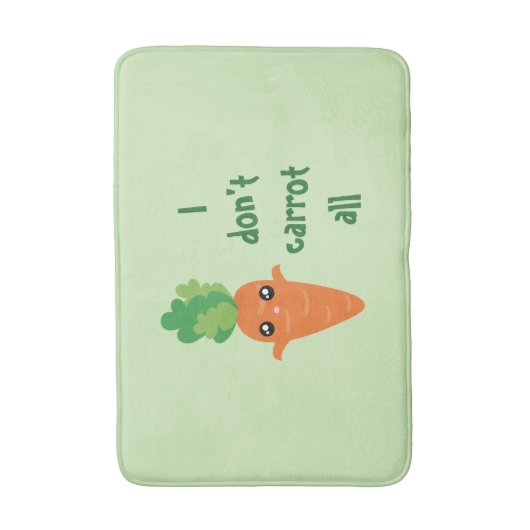 私はおもしろいすべてのフードプンユーモア漫画をニンジンしない バスマット (正面縦)