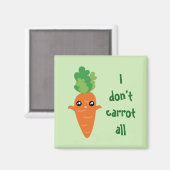 私はおもしろいすべてのフードプンユーモア漫画をニンジンしない マグネット (正面/裏面)