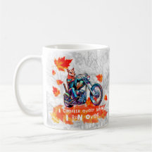 私はおもしろいすべての葉灰色を大切にしているコーヒーマグ