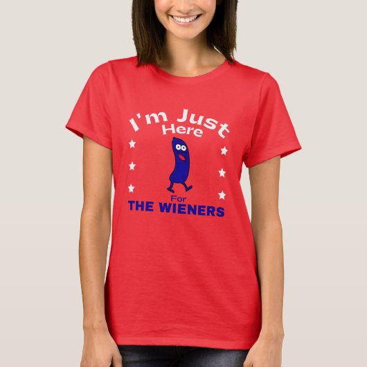 私はおもしろいちょうど妻のためにここにいる Tシャツ (正面)