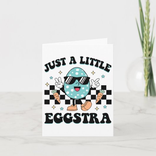 私はおもしろいちょうどEggstraハッピーイースター動機 カード (正面)