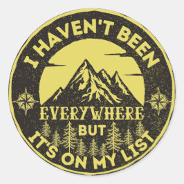 私はおもしろいどこにも行っていない世界旅行者 ラウンドシール