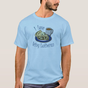 私はおもしろいなルター派であることを愛します Tシャツ