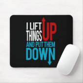 私はおもしろいな体育館のラットの上の事を持ち上げます マウスパッド (マウス)