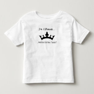 私はおもしろいな余分口答えを持つプリンセスです トドラーTシャツ