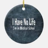 私はおもしろいな衛生学校で生命Imを過しません セラミックオーナメント (裏面)