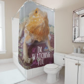 私はおもしろいな髭があるドラゴンの写真のデザイン見ています シャワーカーテン (インサイチュ)