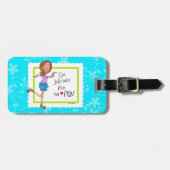 私はおもしろいのためにちょうどここにいます ラゲッジタグ (正面横)