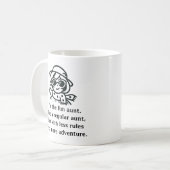 私はおもしろいの叔母だ。普通の叔母のように コーヒーマグカップ (正面左)