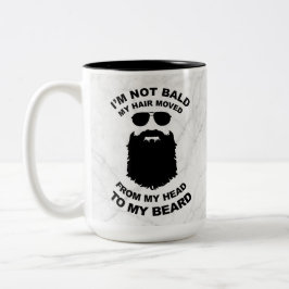 私はおもしろいはげ灰色の大理石ではない ツートーンマグカップ