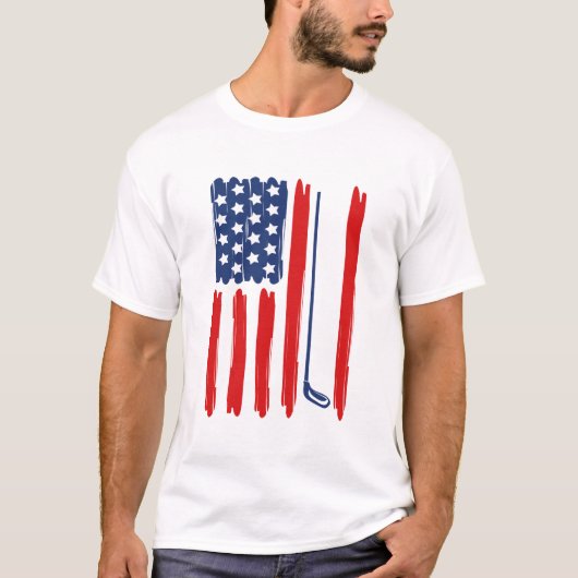 私はおもしろいむしろゴルフ引用文ゴルフをする Tシャツ (正面)